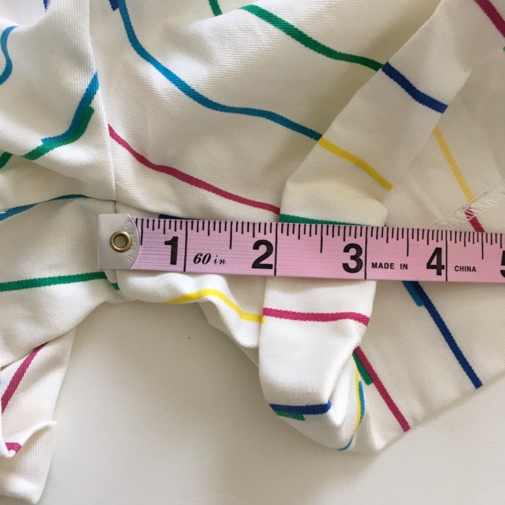 VTG 80s Hunter’s Glen Rainbow Striped Shorts Sz 9/10 High Waisted NOS Japan Made - Picture 15 of 16